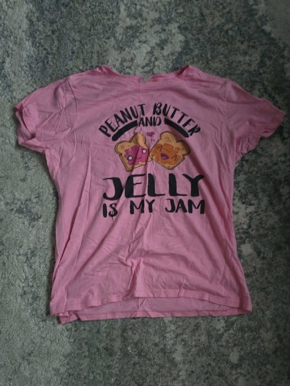 Port and Company Pink Kids Peanut Butter & Jelly Graphic Tee